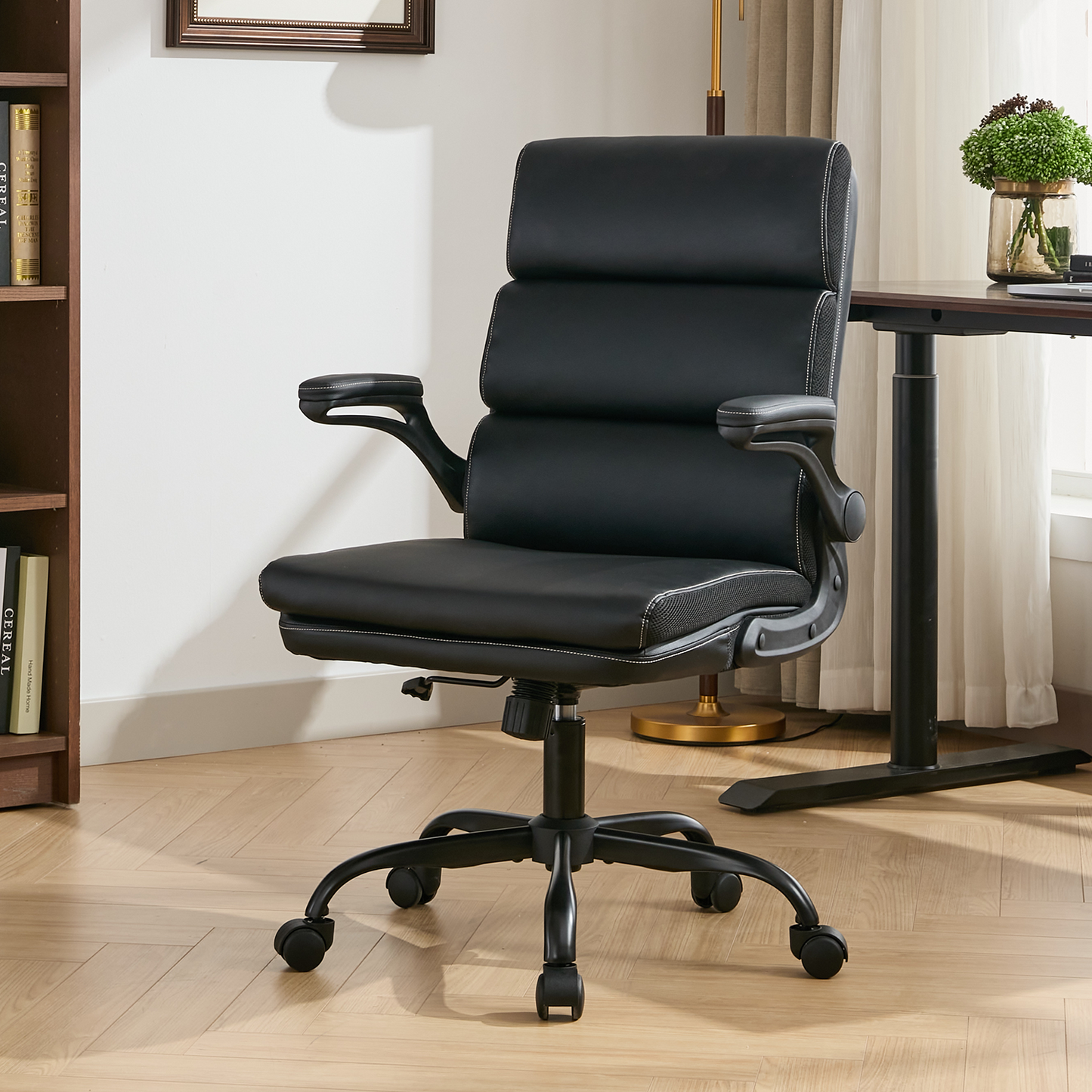 TMV Ergonomic High Back Gaming Chair - Adjustable Desk Office Chair with Lumbar Support, Perfect as Computer Desk Chair,Black