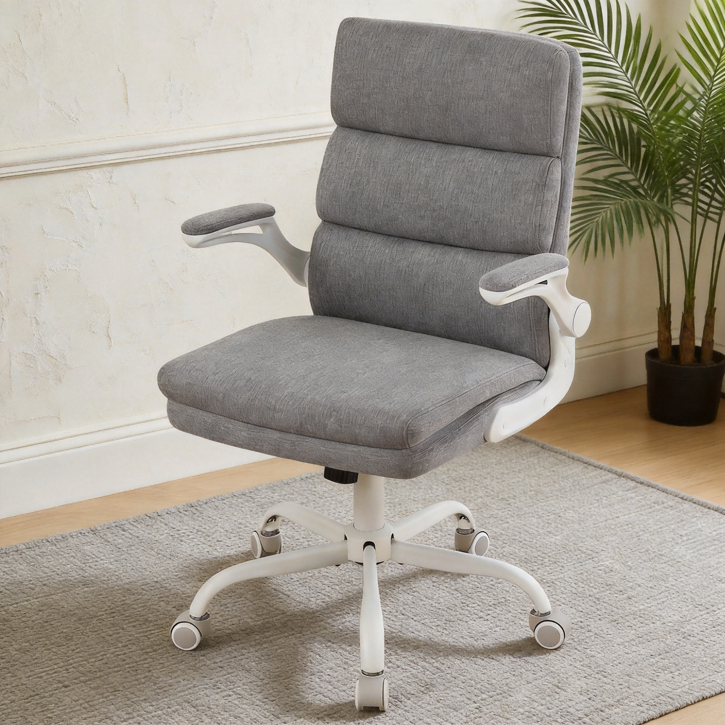 TMV Home Office Chair,Ergonomic Desk Chair with Lumbar Support,Executive Chair for Work from Home–Adjustable Height,Cement Gray