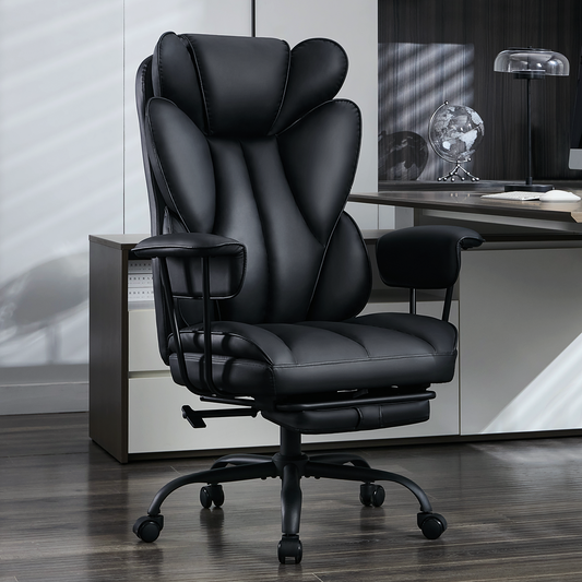 TMV Ergonomic Office Chair Gaming Chair Desk Chair Computer Chair with Wide Seat, Adjustable Height, Lumbar Support, Swivel Task Chair for Home Office，Black